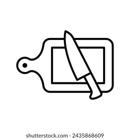 Ilustración de diseño vectorial de icono de tabla de cortar