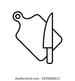 Ilustración de diseño vectorial de icono de tabla de cortar