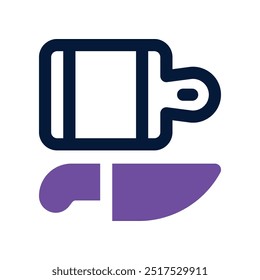cutting board icon. vector dual tone icon for your website, mobile, presentation, and logo design.