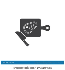 cutting board icon vector illustration logo template
