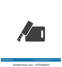 cutting board icon vector illustration logo template