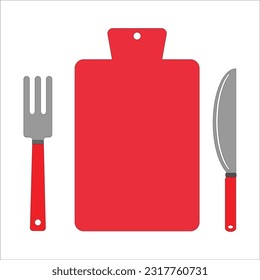 cutting board icon vector illustration logo design