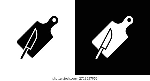 Vektorgrafik-Symbol auf dem Schneidbrett - Vektorgrafik-Symbole im schwarzen Stil in hoher Qualität