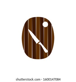 cutting board icon vector logo