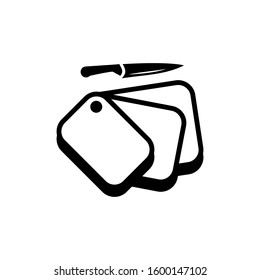 cutting board icon vector logo