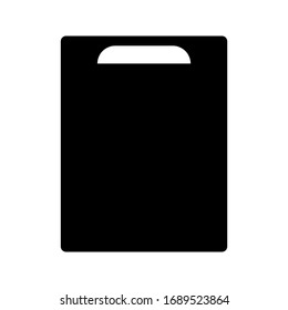 Vector de icono de placa de corte en fondo blanco