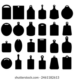 Cutting Board icon vector set. Kitchen illustration sign collection. Food symbol or logo.