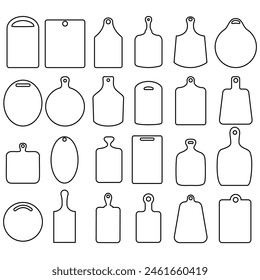 Cutting Board icon vector set. Kitchen illustration sign collection. Food symbol or logo.