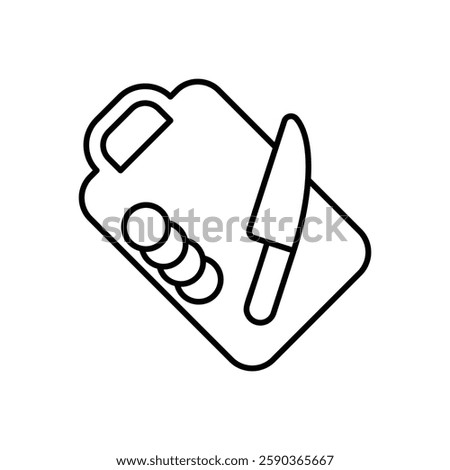 Cutting Board icon vector stock illustration