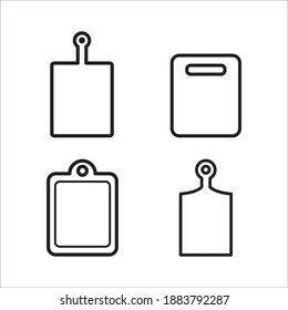 Ilustración de plantilla de vectores de iconos de placa de corte
