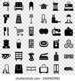 Cutting board icons set. Simple style of 36 cutting board vector icons for web for any design
