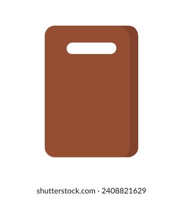 Tabla de corte ilustrada sobre fondo blanco