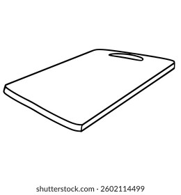 cutting board illustration hand drawn outline vector