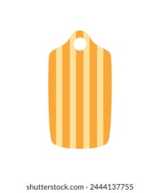 Cutting board illustration isolated on white. Icon, doodle. Flat vector.