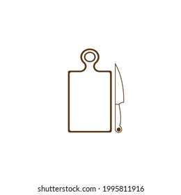 diseño de ilustración de vector de icono de placa de corte