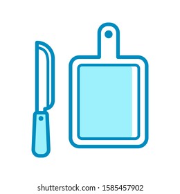 cutting board - kitchen utensils icon vector design template