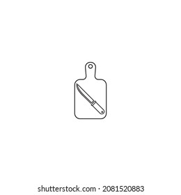 tablero de corte - utensilios de cocina icono plantilla de diseño vectorial
