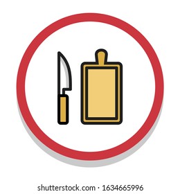 The cutting board and knife icon