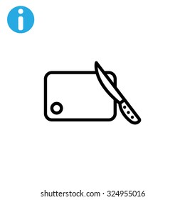cutting board and knife icon