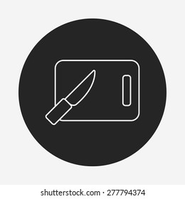 Cutting board line icon