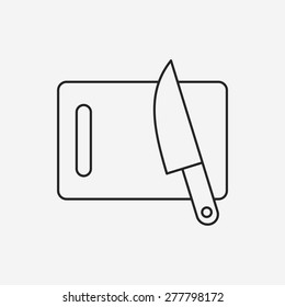 Cutting board line icon