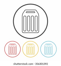 Cutting board line icon