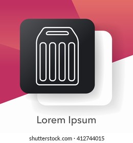 Cutting board line icon