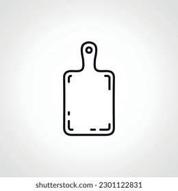 Icono de línea de tablero de corte. Icono lineal del tablero de corte