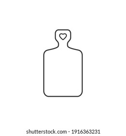 Cutting board line icon. Vector illustration