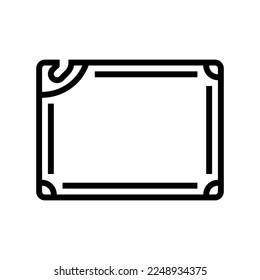 cutting board line icon vector. cutting board sign. isolated contour symbol black illustration