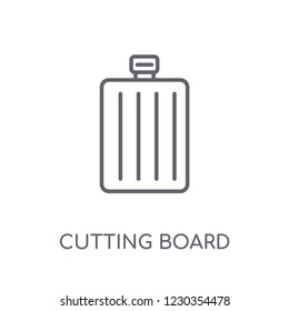Cutting board linear icon. Modern outline Cutting board logo concept on white background from kitchen collection. Suitable for use on web apps, mobile apps and print media.