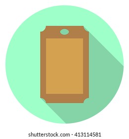 Cutting board long shadow icon