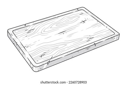 Etiqueta de vintage monocromática de cartón con dispositivo para cortar verduras y frutas en la cocina en el hogar o en la ilustración vectorial del restaurante