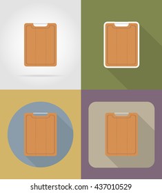 cutting board objects and equipment for the food vector illustration isolated on background