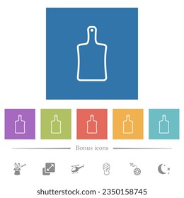 Umrisse flache, weiße Symbole auf quadratischem Hintergrund. 6 Bonussymbole sind im Lieferumfang enthalten.