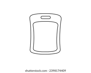 Icono de contorno de placa de corte. Ilustración de vectores de iconos de esquema de placa de corte de barbacoa. signo plano para concepto móvil y diseño web. signo vectorial, pictograma lineal aislado en fondo blanco. EPS 10.