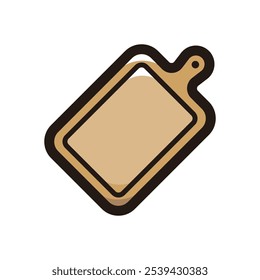 Cutting board outline icon for graphic design, apps and websites