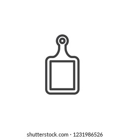 Cutting Board outline icon. linear style sign for mobile concept and web design. Chopping board simple line vector icon. Symbol, logo illustration. Pixel perfect vector graphics