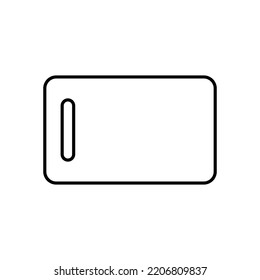 Cutting board outline vector black icon. EPS 10... Rectangular kitchen board.... Cooking concept.... Illustration menu.. For card, banner, web design. For mobile, app, design, web, dev, ui, ux, gui