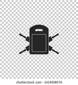 Cutting board and rolling pins icon isolated on transparent background. Kitchen utensils and equipment. Flat design. Vector Illustration