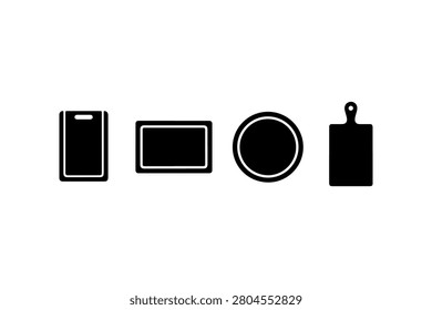 Cutting Board Silhouette Collection Minimal Black Kitchen Tools