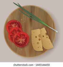Cutting board with tasty things