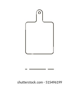 Cutting board thin line icon. Mbe minimalism style
