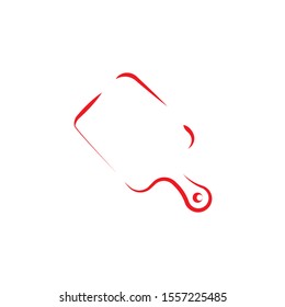 Cutting board tool vector icon illustration