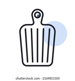 Icono de vector de placa de corte. Símbolo del tablero de corte. Símbolo gráfico para cocinar diseño de sitio web, logotipo, aplicación, interfaz de usuario