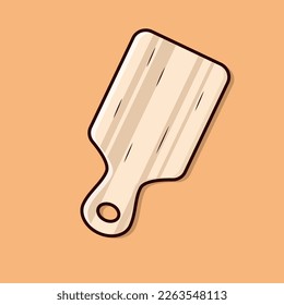 Ilustración de icono vectorial de placa de corte. Icono de herramienta de cocina vector aislado. Diseño plano