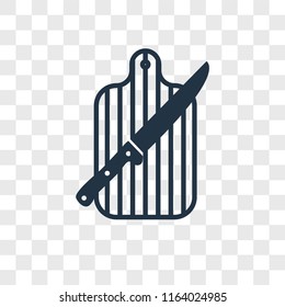 Cutting board vector icon isolated on transparent background, Cutting board logo concept