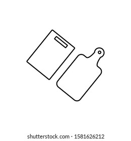 Cutting board vector icon. outline flat sign for mobile concept and web design. Cutting board glyph icon. Symbol, logo illustration. Vector graphics