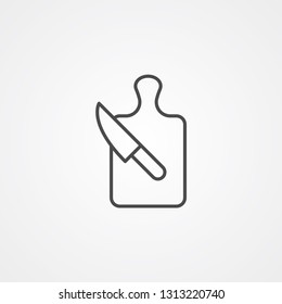 Cutting board vector icon sign symbol
