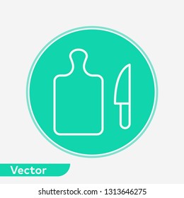 Cutting board vector icon sign symbol